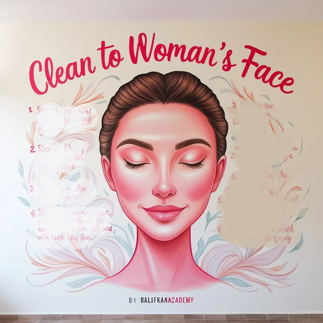 Steps to clean the skin in the wall of the academy