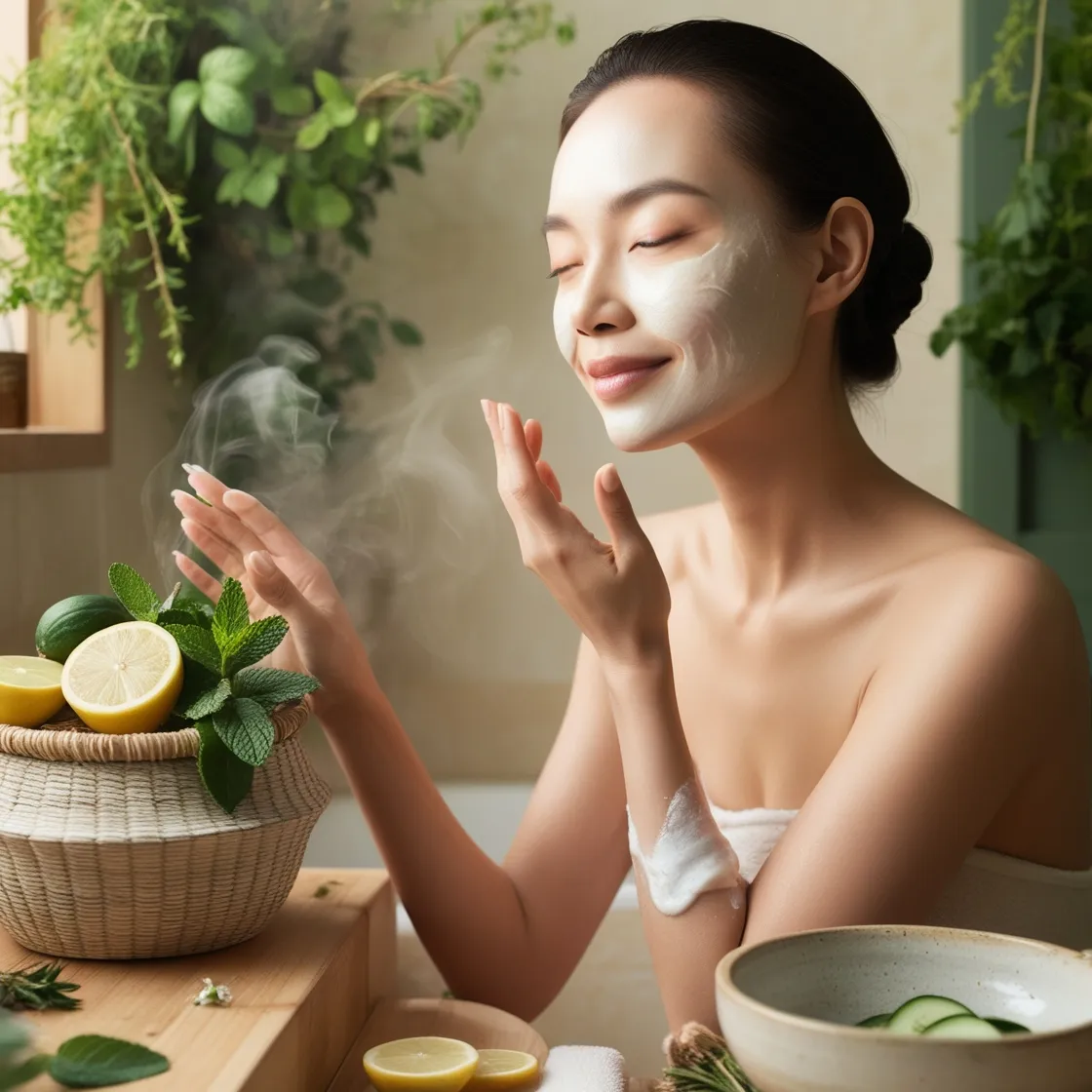 Cleansing your face with natural ingredients at home